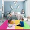 2 Inch Thick Folding Exercise Mat 120 x 48 Gym Mat EPE Foam Padding PU Leather Surface with Carry Handles Hook Loop Connection for Training Use